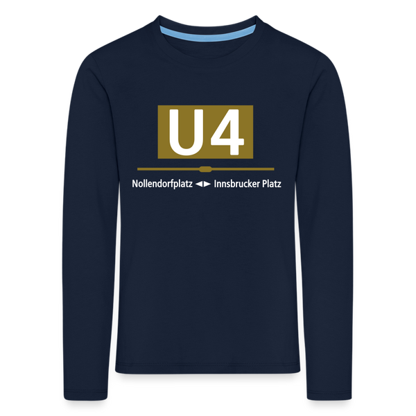 U4 - Kinder Langarmshirt - Navy