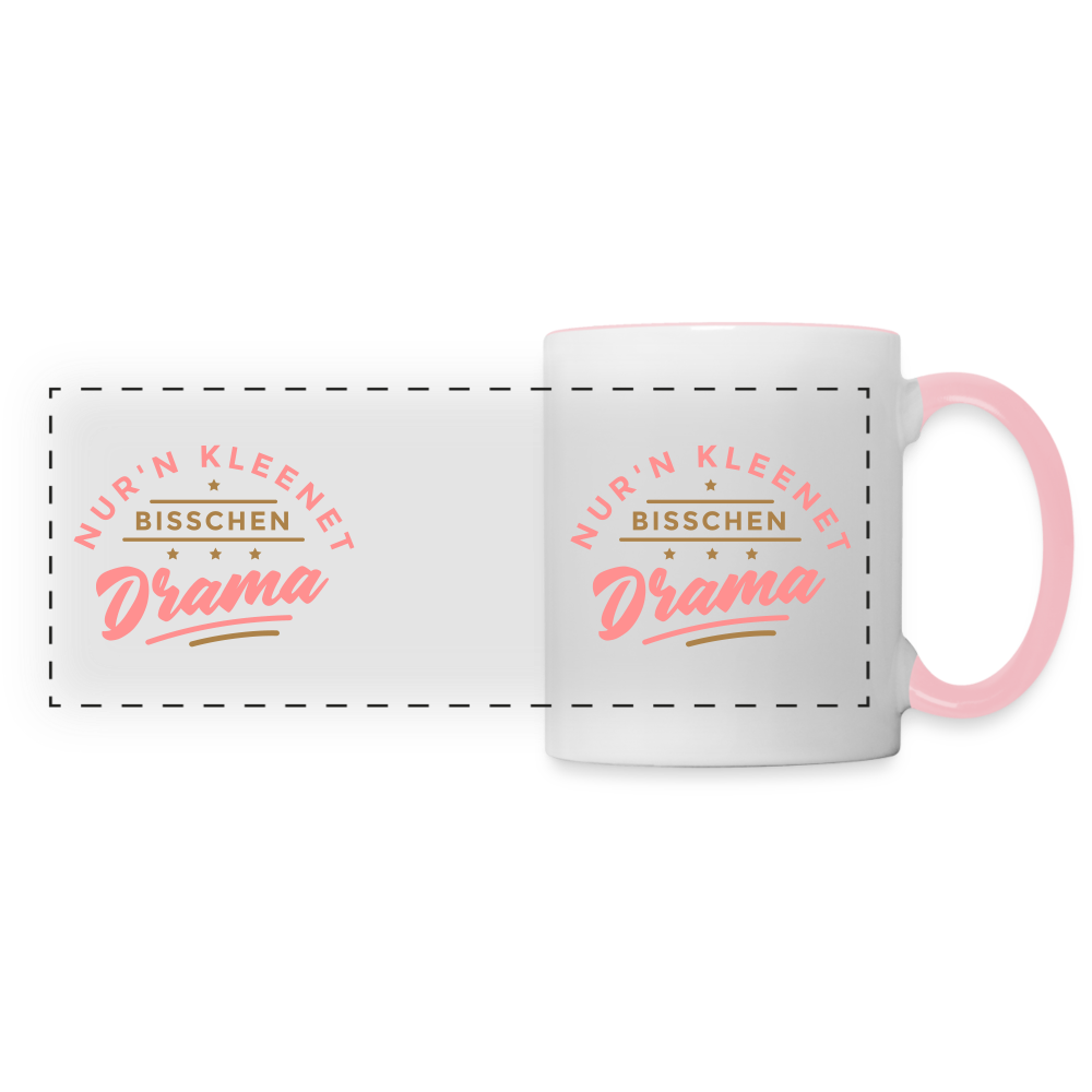 Nur'n kleenet Bisschen Drama - Tasse zweifarbig - Weiß/Pink