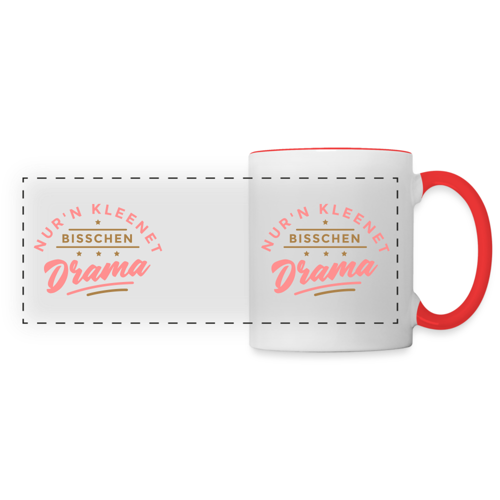 Nur'n kleenet Bisschen Drama - Tasse zweifarbig - Weiß/Rot