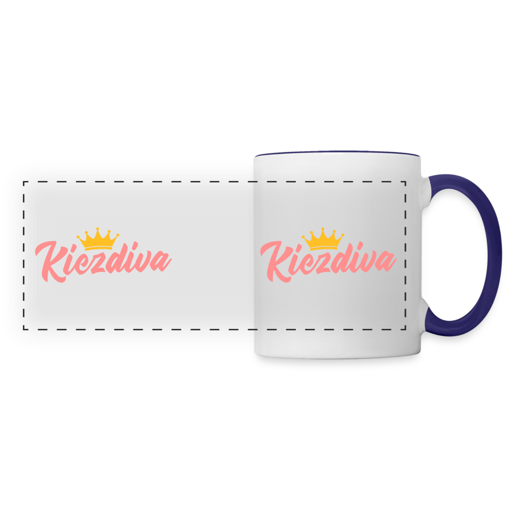 Kiezdiva - Tasse zweifarbig - Weiß/Kobaltblau