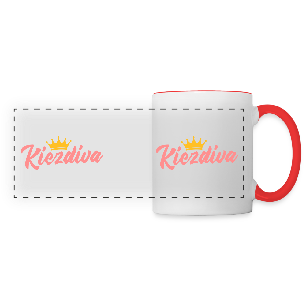 Kiezdiva - Tasse zweifarbig - Weiß/Rot