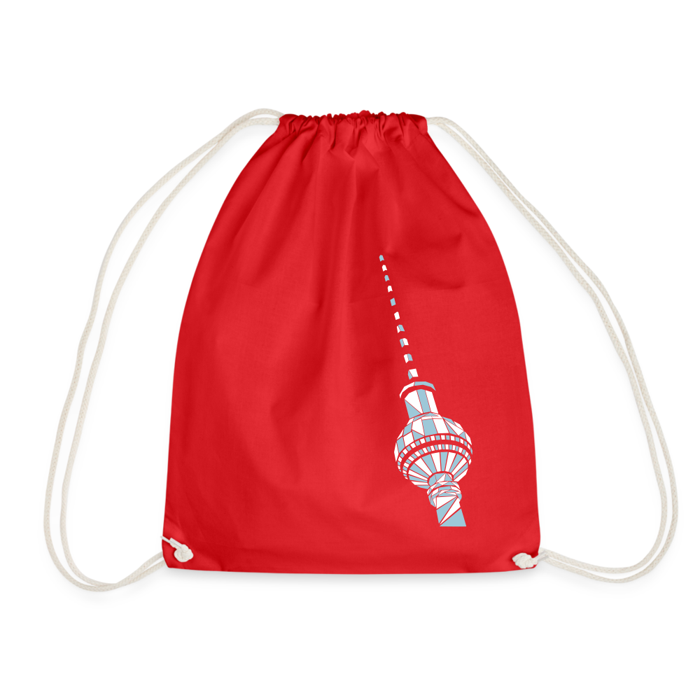 Fernsehturm Geometrie - Turnbeutel - Rot