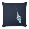 Fernsehturm Geometrie - Sofakissen mit Füllung (45 x 45 cm) - Navy
