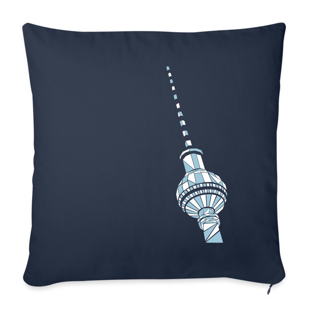 Fernsehturm Geometrie - Sofakissen mit Füllung (45 x 45 cm) - Navy