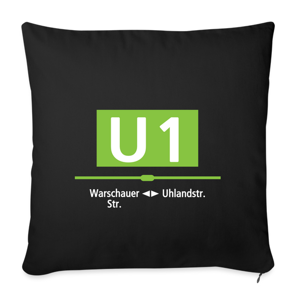 U1 - Sofakissen mit Füllung (45 x 45 cm) - Schwarz
