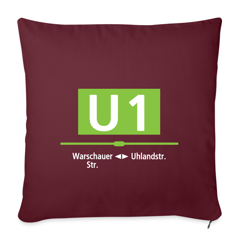 U1 - Sofakissen mit Füllung (45 x 45 cm) - Burgunderrot