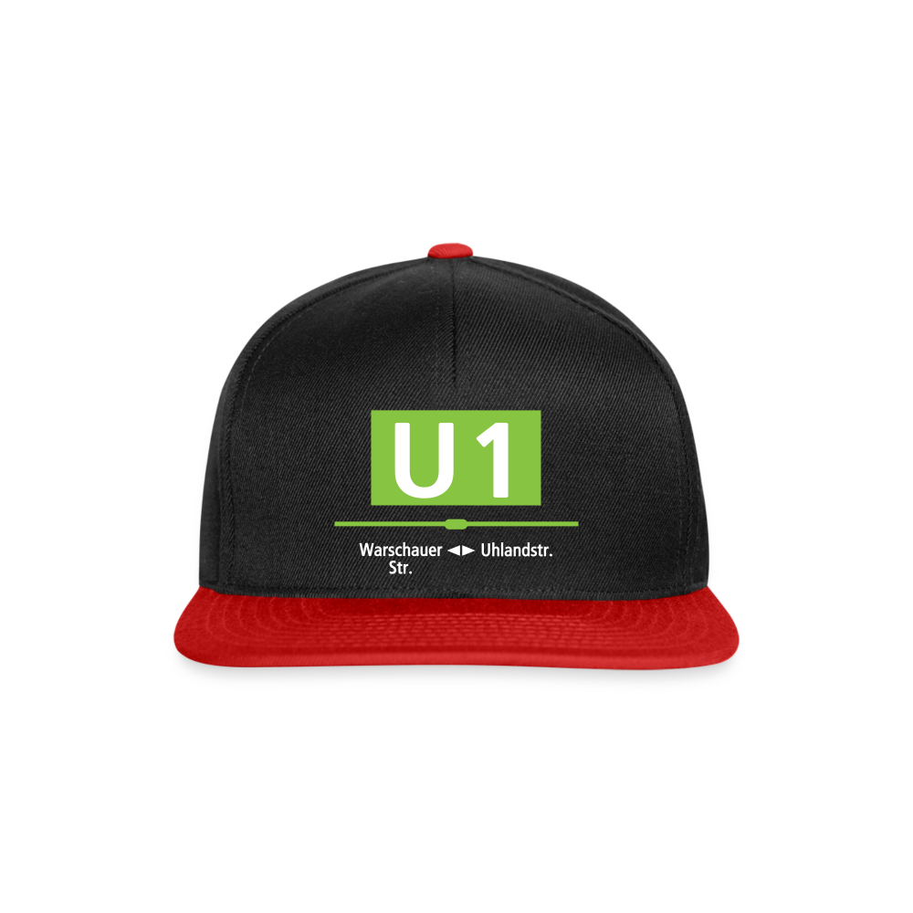 U1 - Snapback Cap - Schwarz/Rot