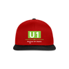 U1 - Snapback Cap - Rot/Schwarz