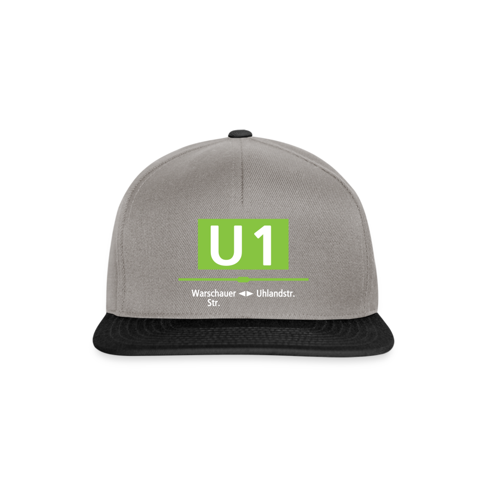 U1 - Snapback Cap - Graphit/Schwarz