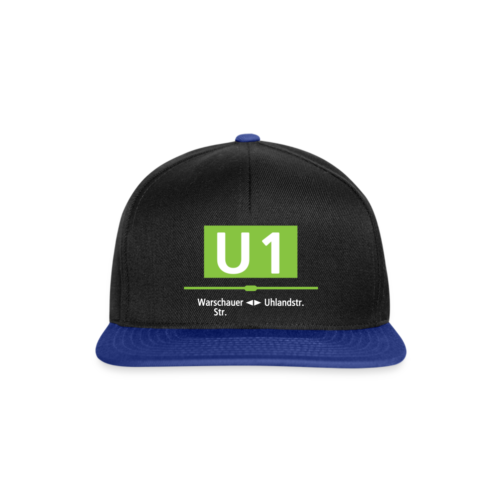 U1 - Snapback Cap - Schwarz/Königsblau