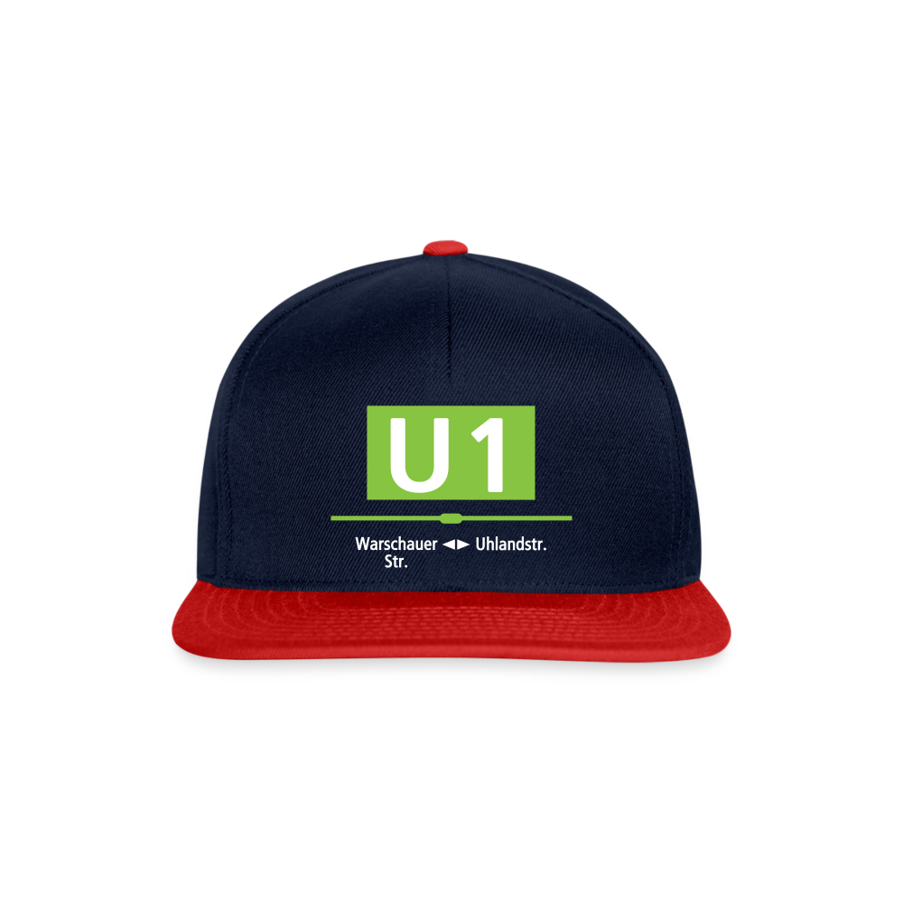 U1 - Snapback Cap - Navy/Rot