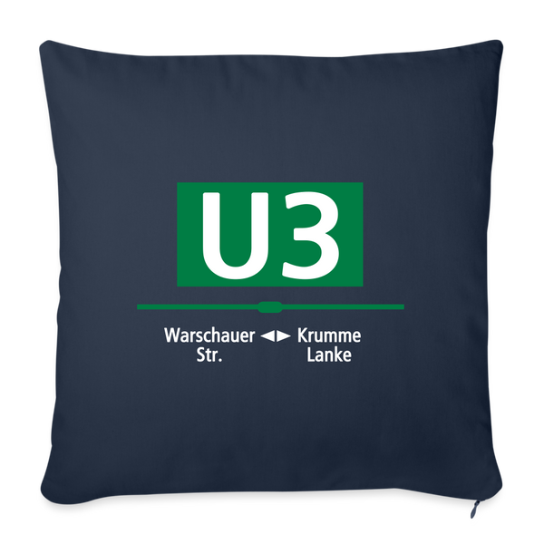 U3 - Sofakissen mit Füllung (45 x 45 cm) - Navy