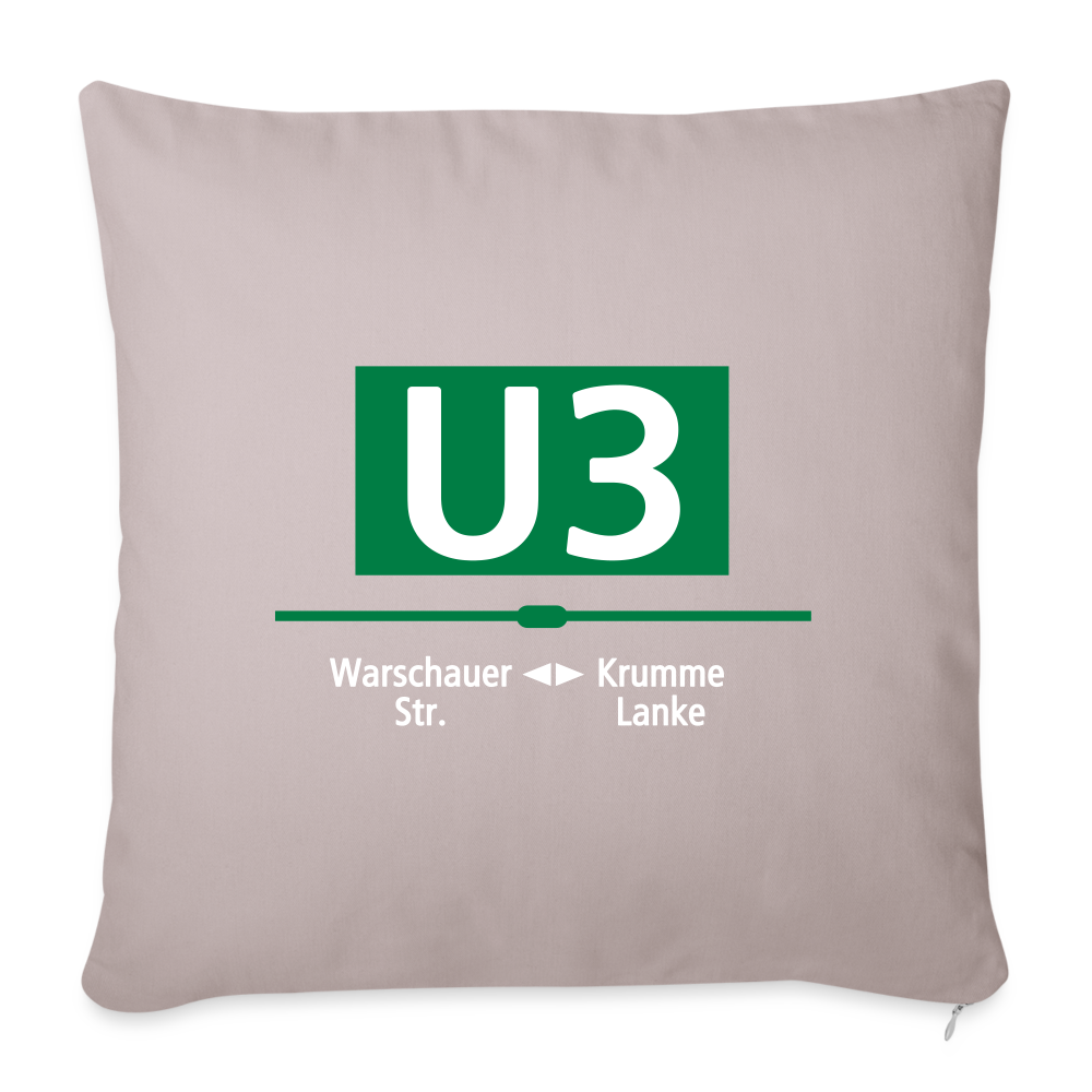 U3 - Sofakissen mit Füllung (45 x 45 cm) - helles Taupe