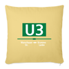 U3 - Sofakissen mit Füllung (45 x 45 cm) - Hellgelb