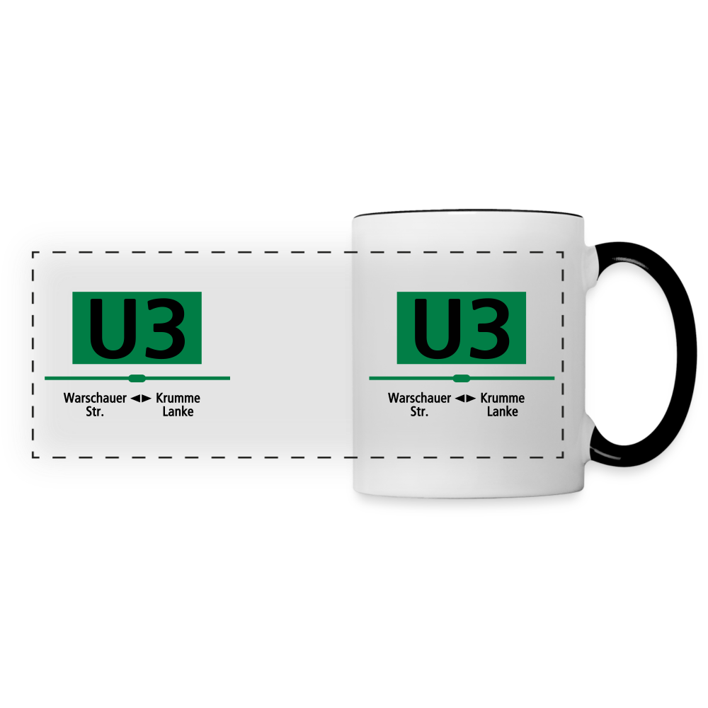 U3 - Tasse zweifarbig - Weiß/Schwarz