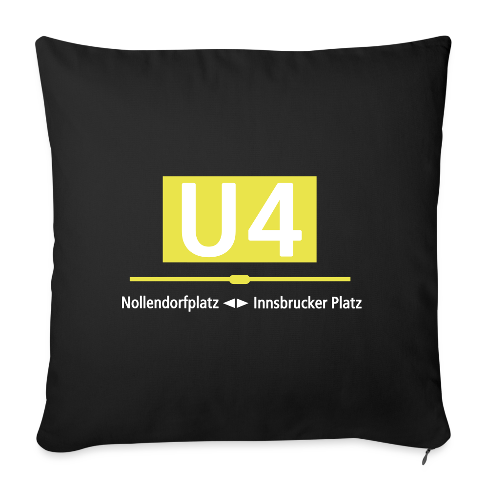 U4 - Sofakissen mit Füllung (45 x 45 cm) - Schwarz