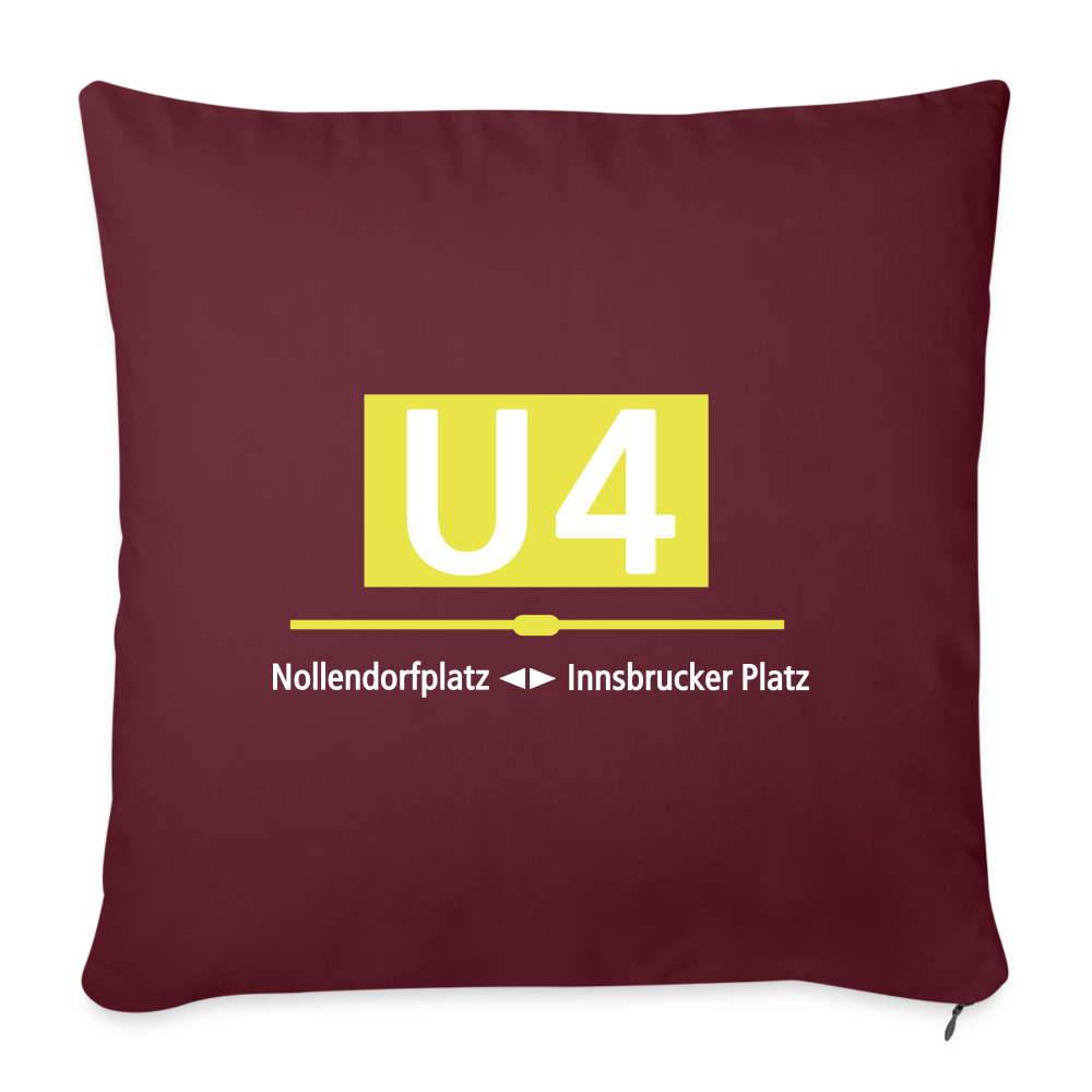 U4 - Sofakissen mit Füllung (45 x 45 cm) - Burgunderrot