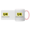 U4 - Tasse zweifarbig - Weiß/Pink