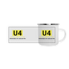 U4 - Emaille Tasse - Weiß