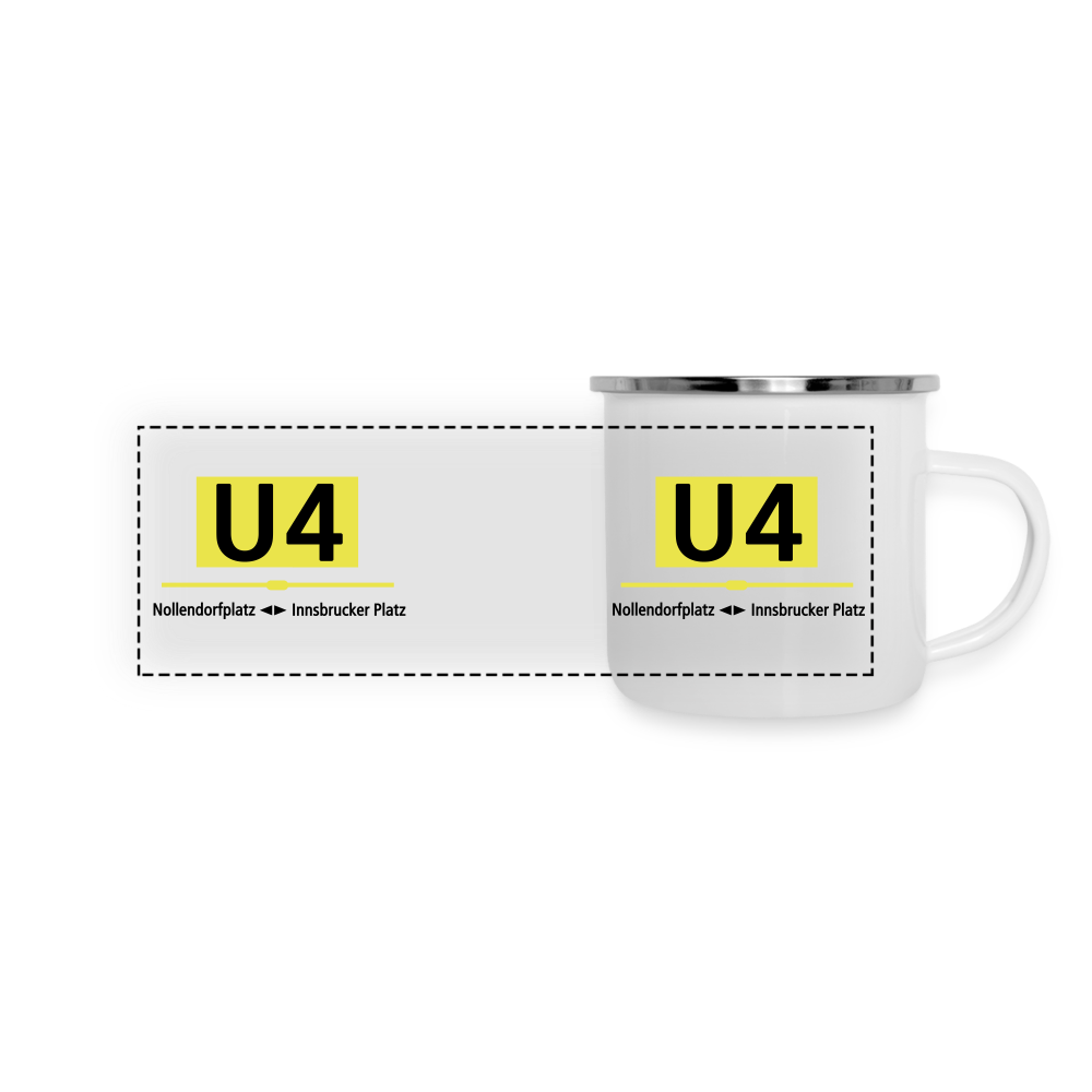U4 - Emaille Tasse - Weiß