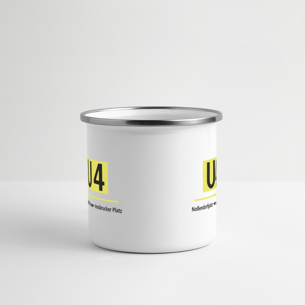 U4 - Emaille Tasse - Weiß