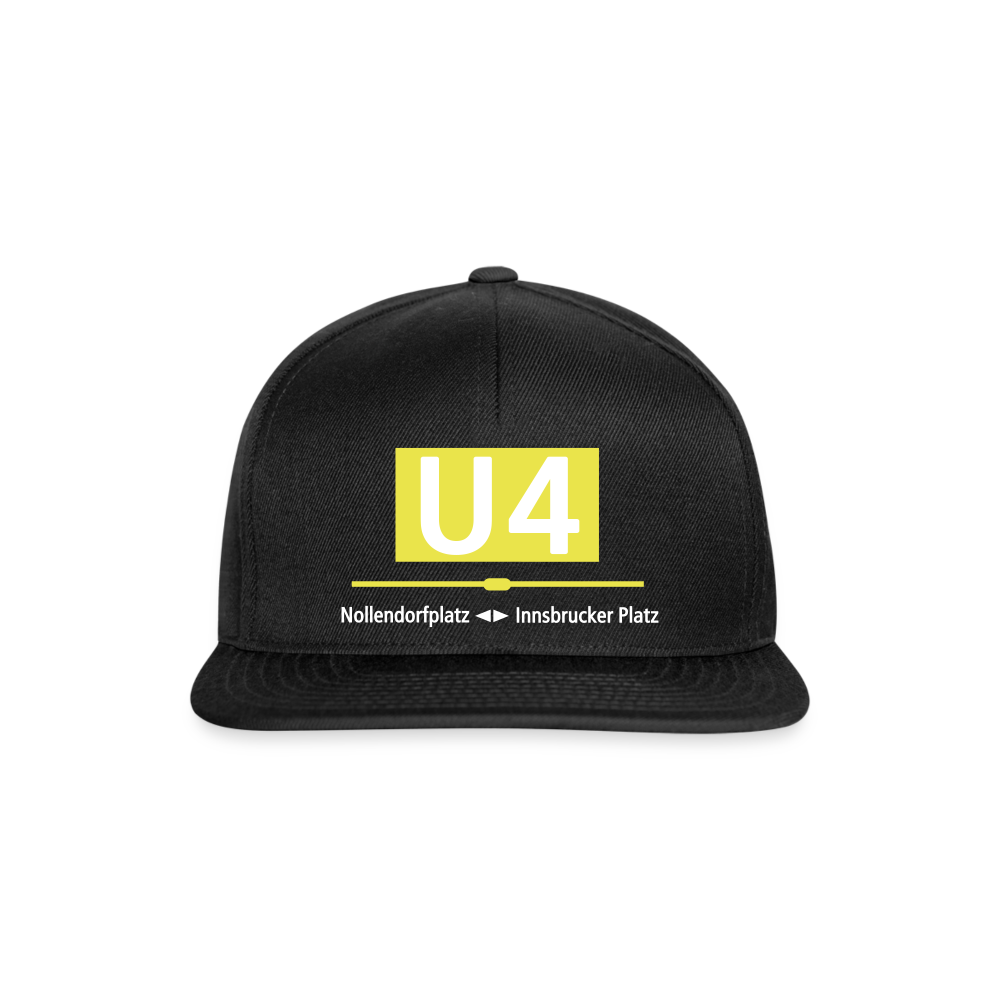U4 - Snapback Cap - Schwarz/Schwarz