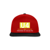 U4 - Snapback Cap - Rot/Schwarz