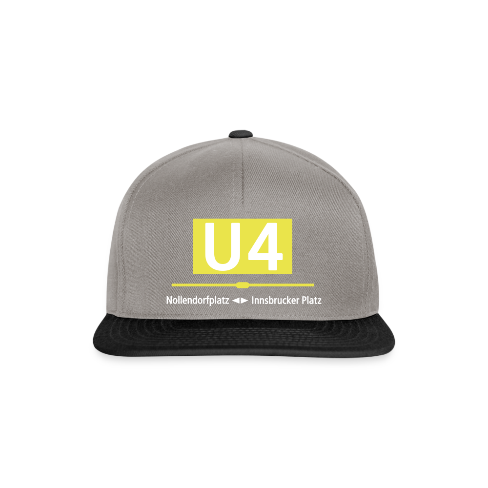 U4 - Snapback Cap - Graphit/Schwarz