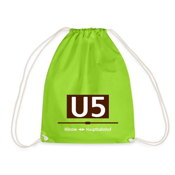 U5 - Turnbeutel - Neongrün