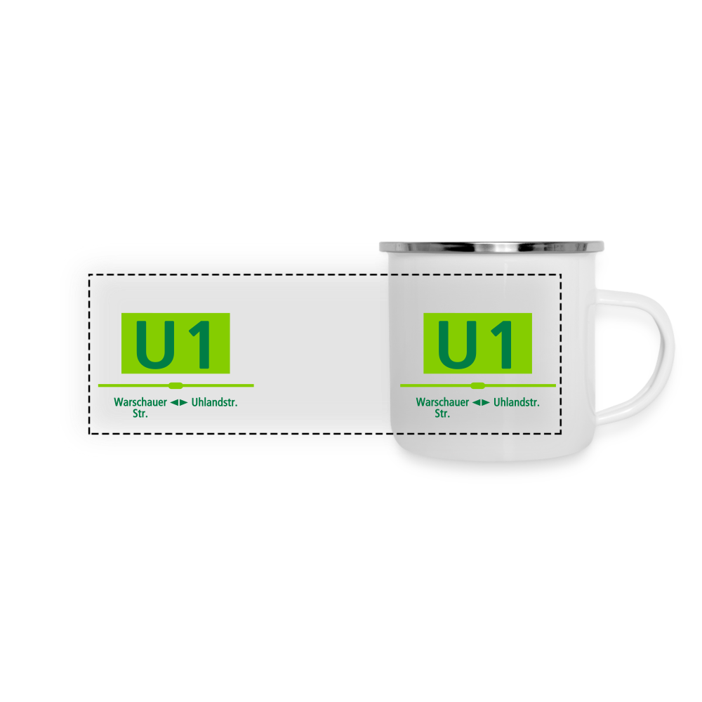 U1 - Emaille Tasse - Weiß