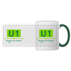 U1 - Tasse zweifarbig - Weiß/Dunkelgrün