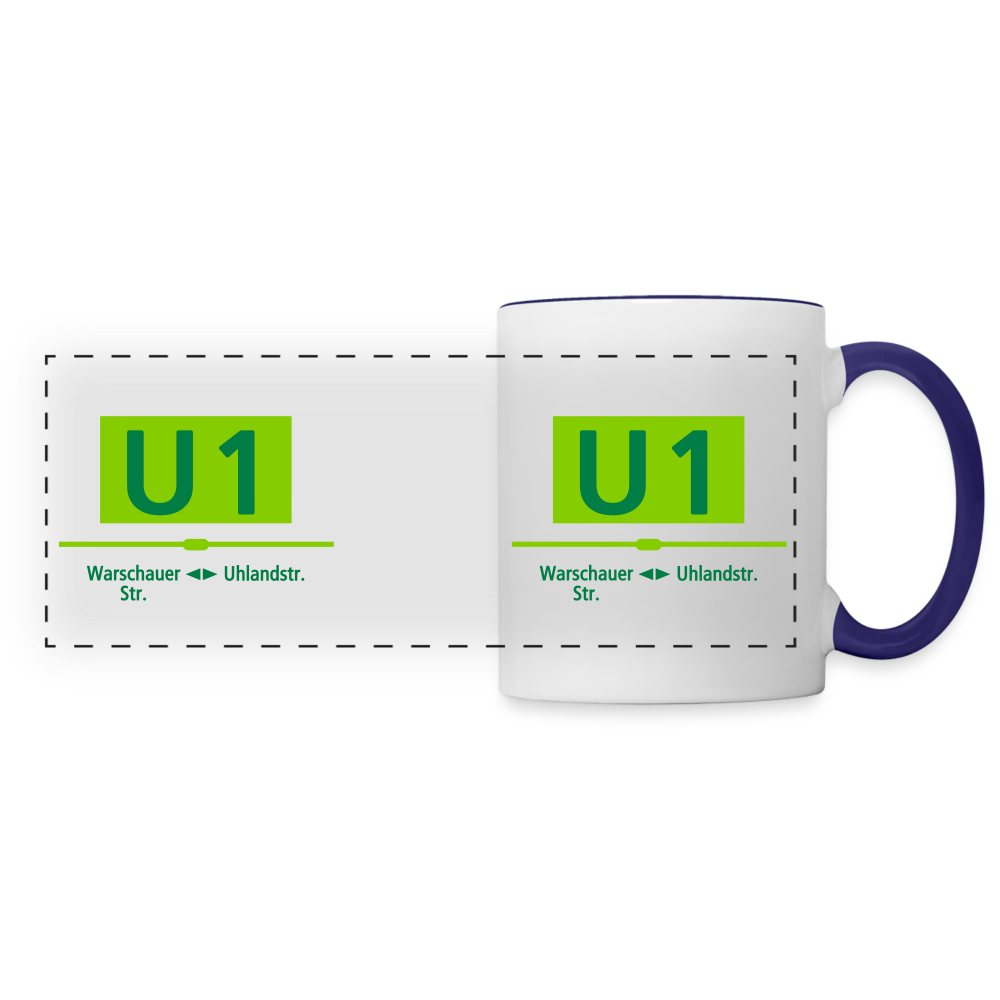U1 - Tasse zweifarbig - Weiß/Kobaltblau