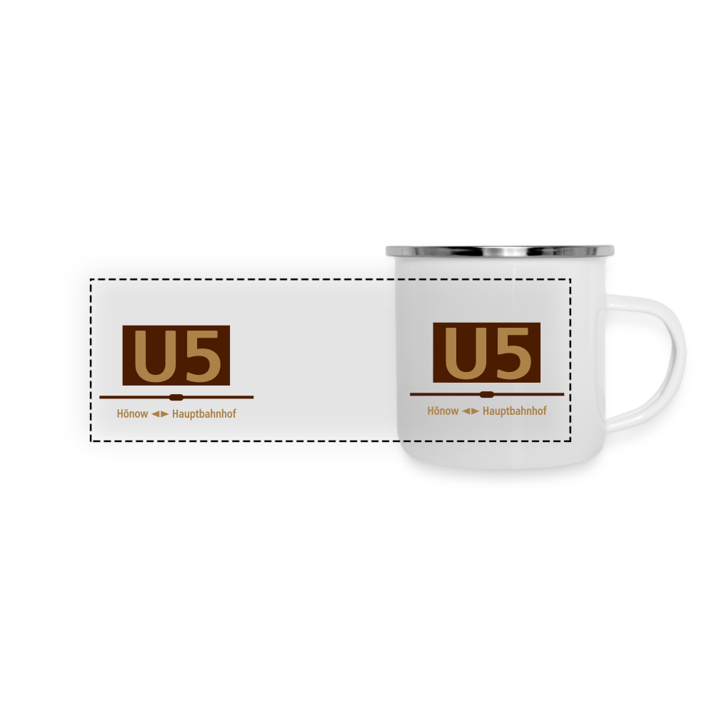 U5 - Emaille Tasse - Weiß