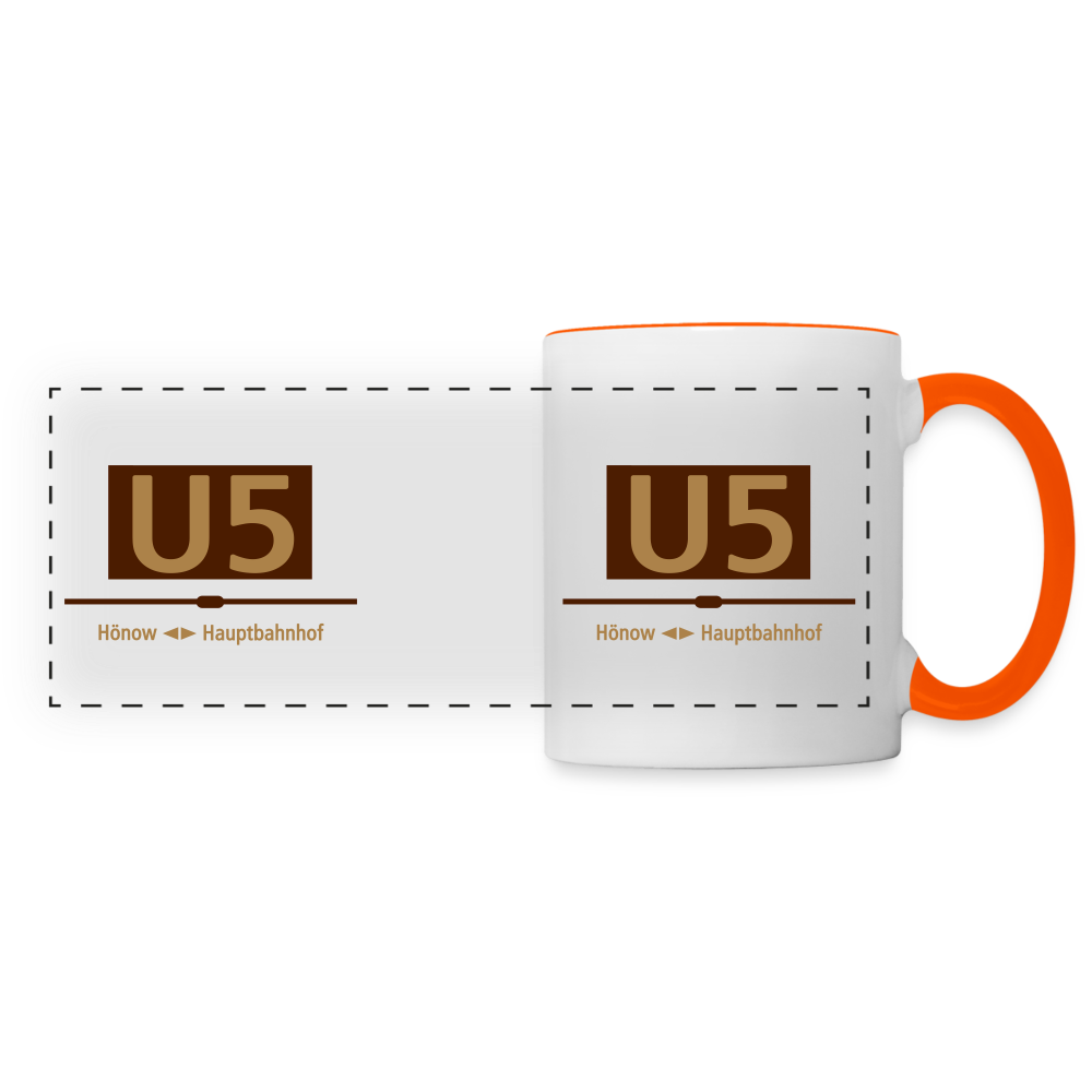 U5 - Tasse zweifarbig - Weiß/Orange