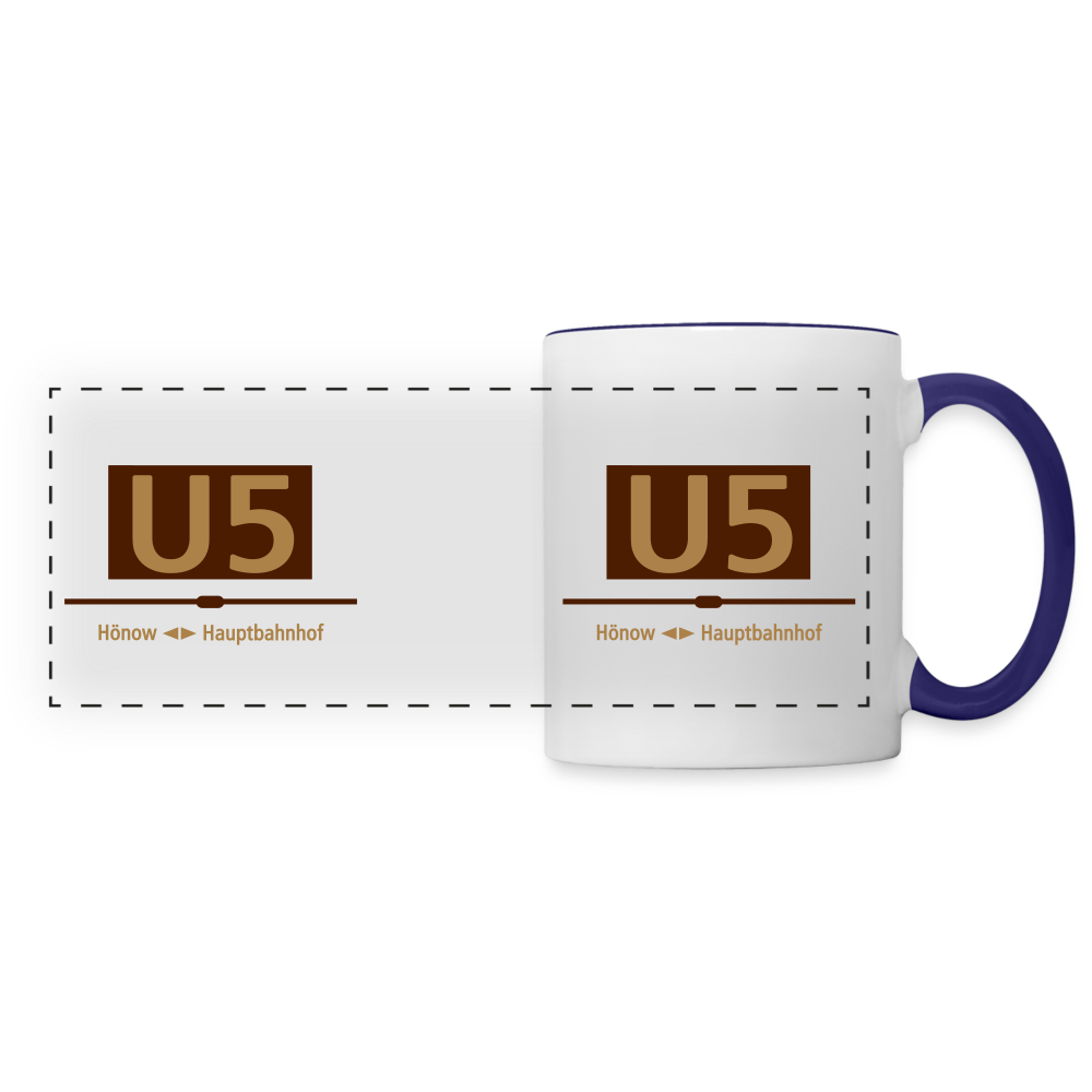U5 - Tasse zweifarbig - Weiß/Kobaltblau