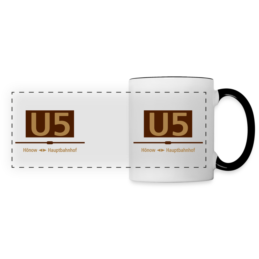 U5 - Tasse zweifarbig - Weiß/Schwarz