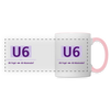 U6 - Tasse zweifarbig - Weiß/Pink