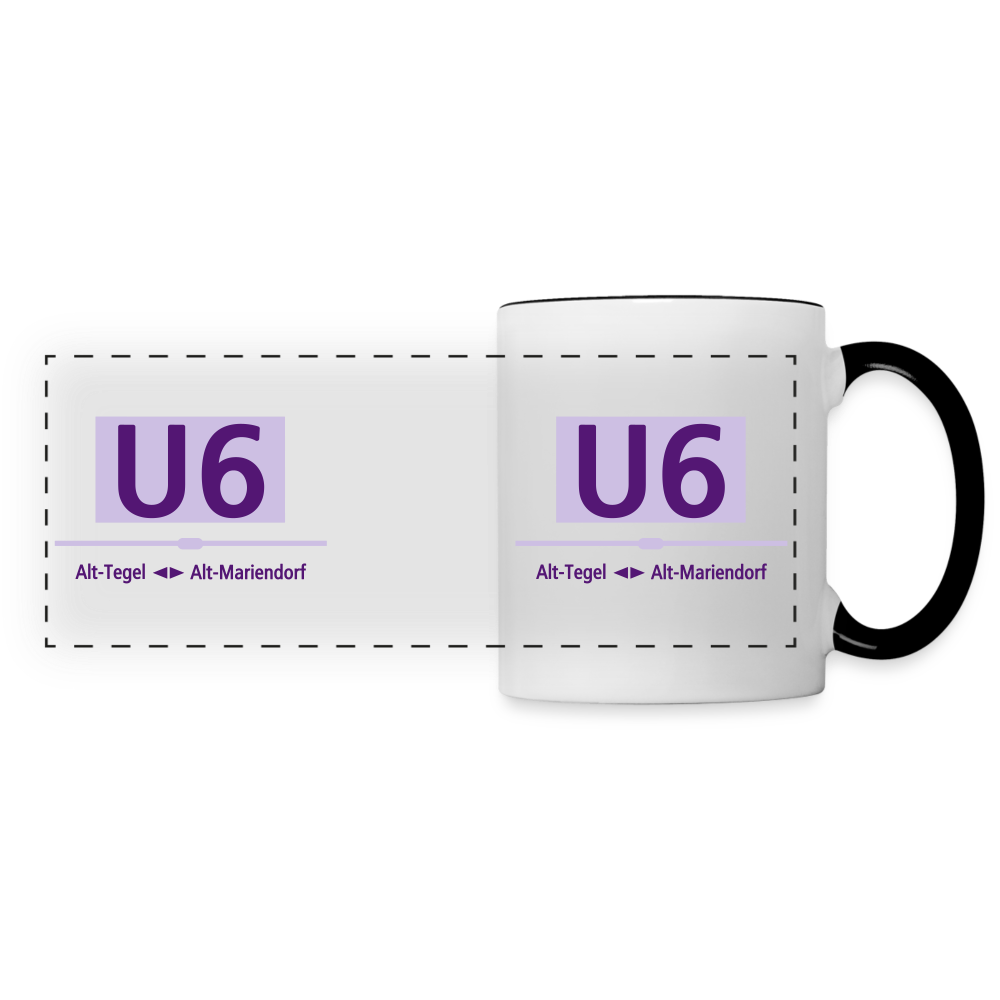 U6 - Tasse zweifarbig - Weiß/Schwarz