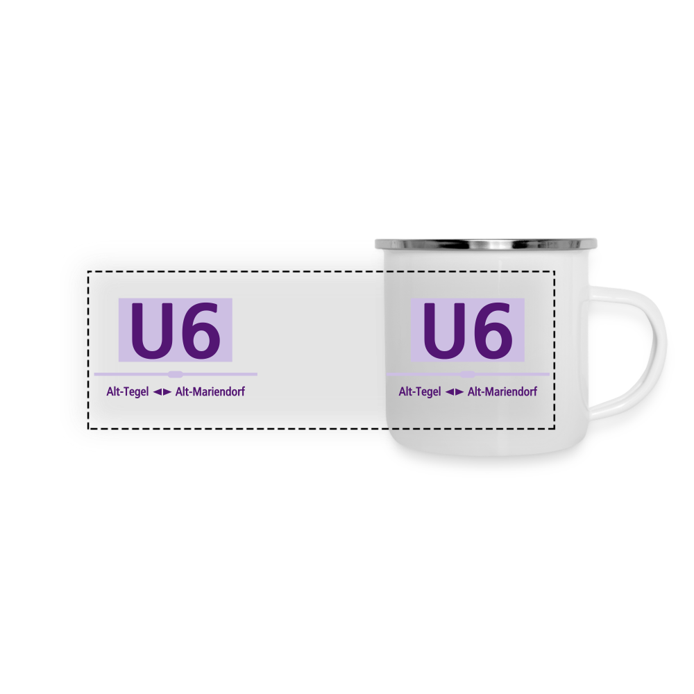 U6 - Emaille Tasse - Weiß