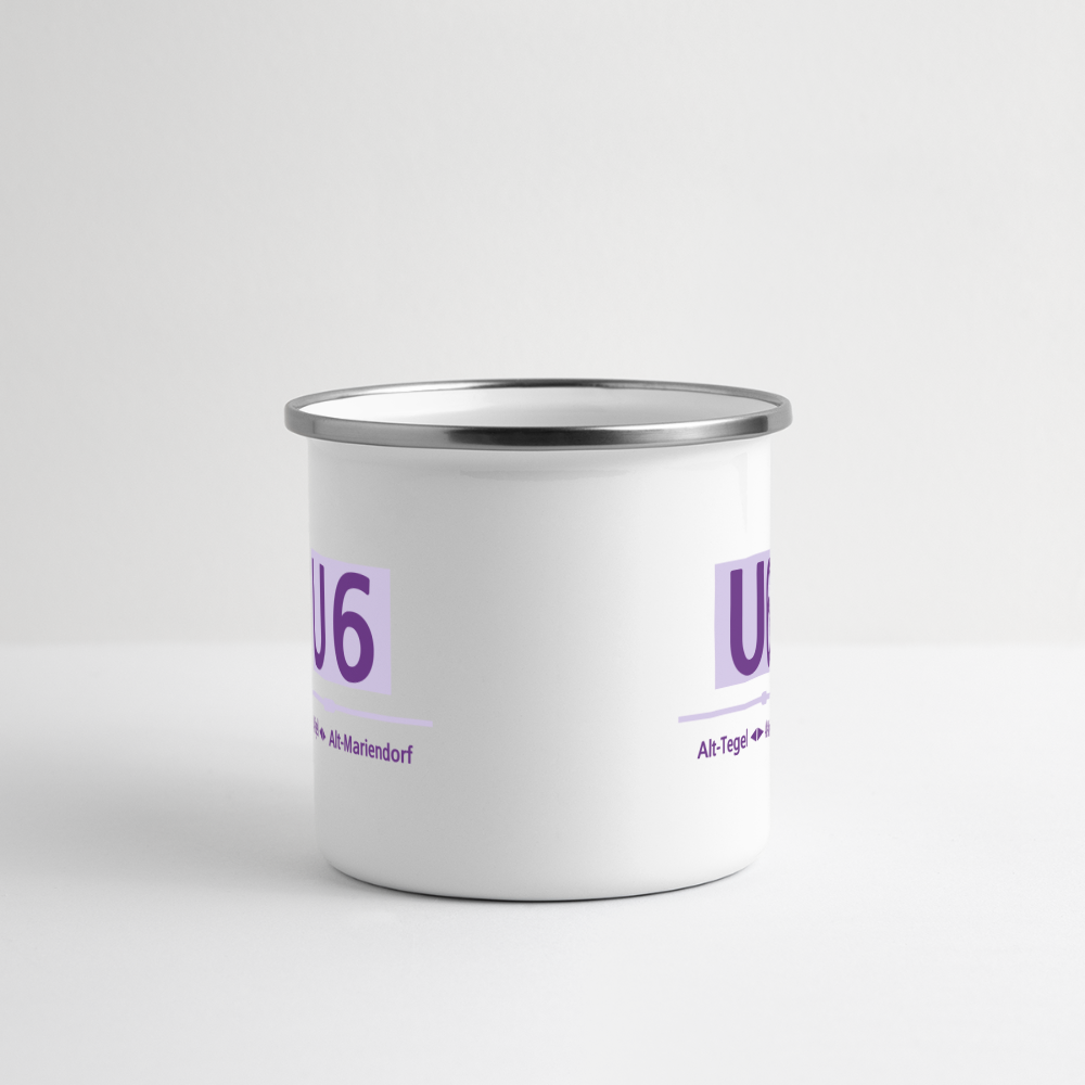 U6 - Emaille Tasse - Weiß