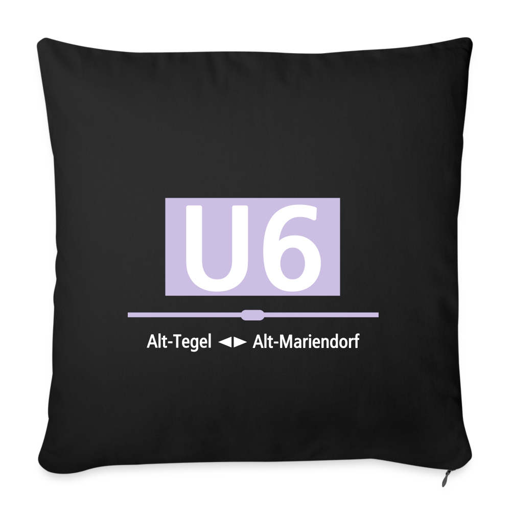 U6 - Sofakissen mit Füllung (45 x 45 cm) - Schwarz