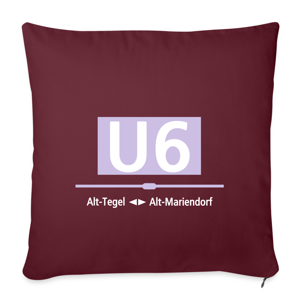 U6 - Sofakissen mit Füllung (45 x 45 cm) - Burgunderrot