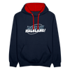 Mach ma’ halblang! - Kontrast Hoodie - Navy/Rot