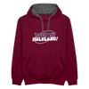 Mach ma’ halblang! - Kontrast Hoodie - Weinrot/Anthrazit