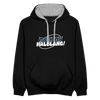 Mach ma’ halblang! - Kontrast Hoodie - Schwarz/Grau meliert