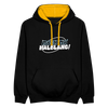 Mach ma’ halblang! - Kontrast Hoodie - Schwarz/Gold