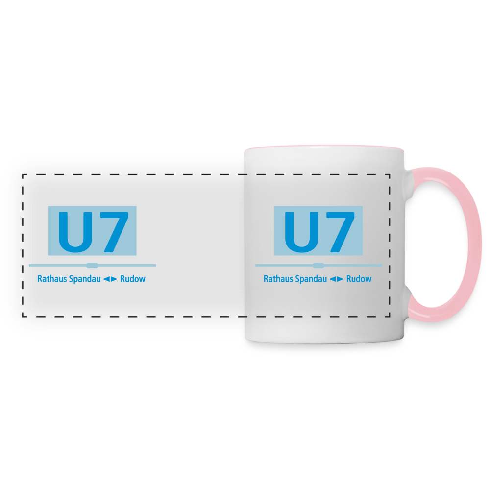 U7 - Tasse zweifarbig - Weiß/Pink