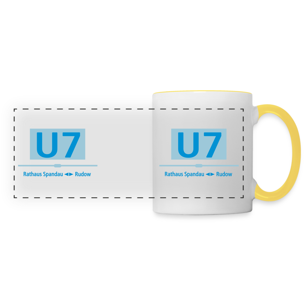 U7 - Tasse zweifarbig - Weiß/Gelb