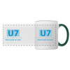 U7 - Tasse zweifarbig - Weiß/Dunkelgrün
