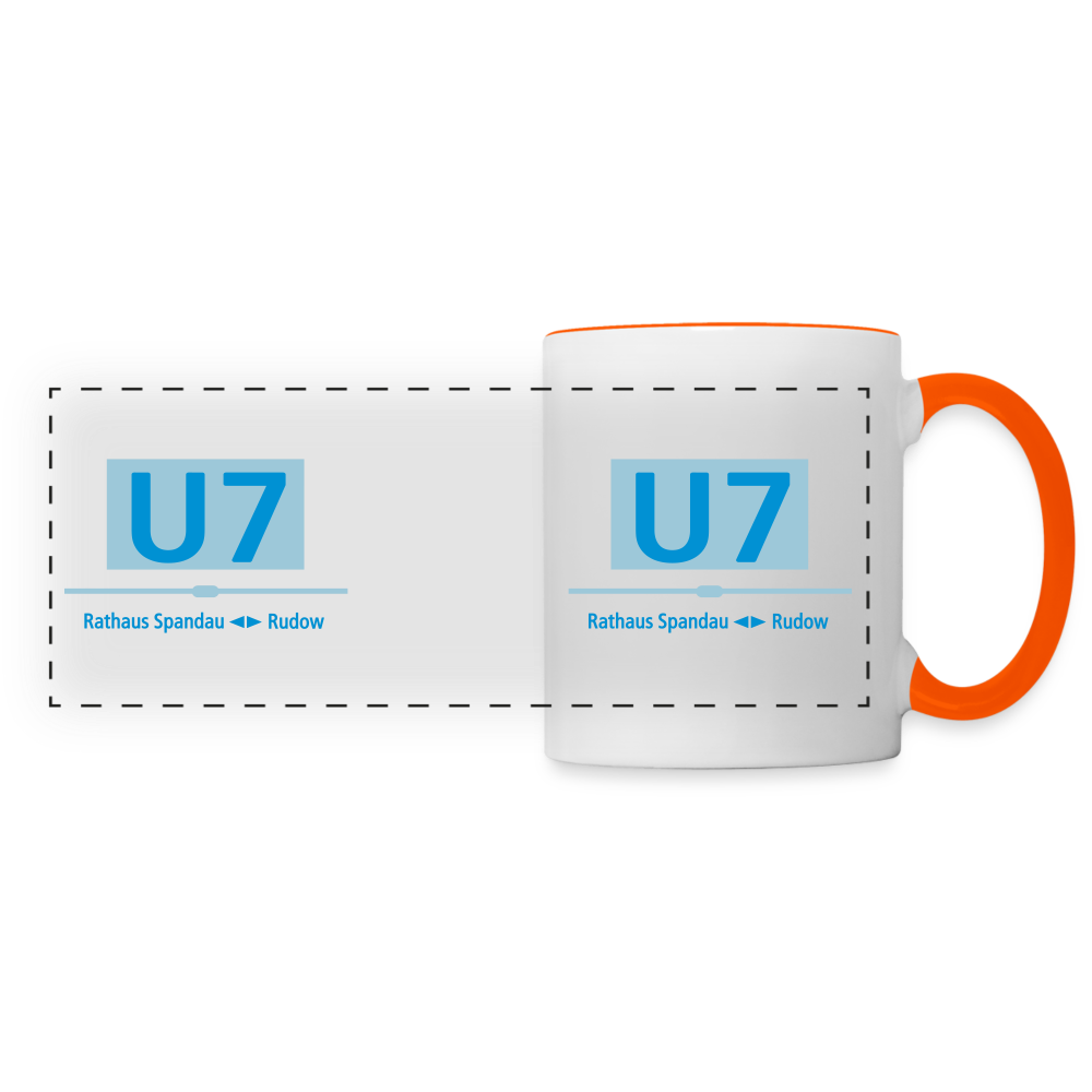 U7 - Tasse zweifarbig - Weiß/Orange